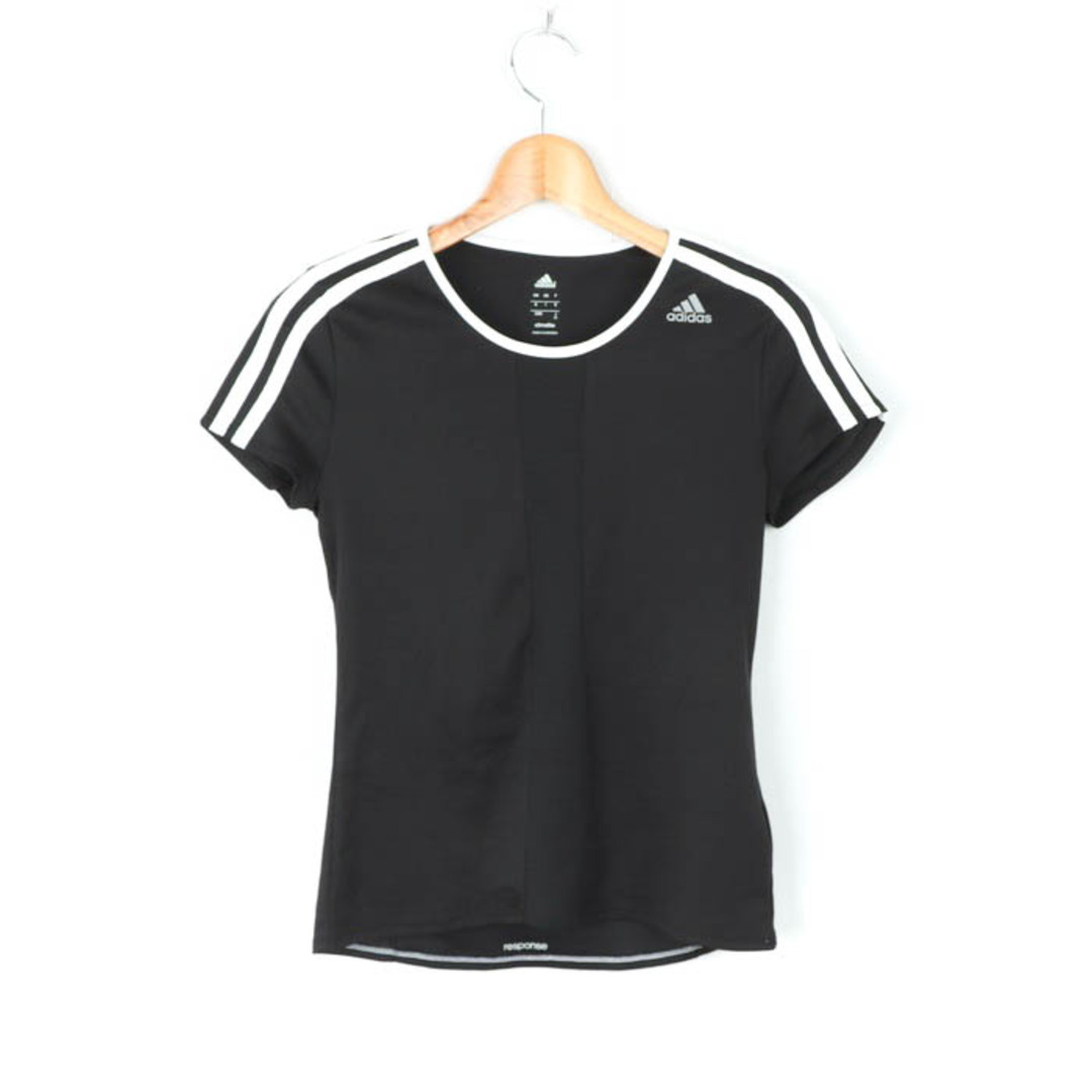 adidas(アディダス)のアディダス 半袖Tシャツ 袖ライン クライマライト スポーツウエア レディース Mサイズ ブラック adidas レディースのトップス(Tシャツ(半袖/袖なし))の商品写真