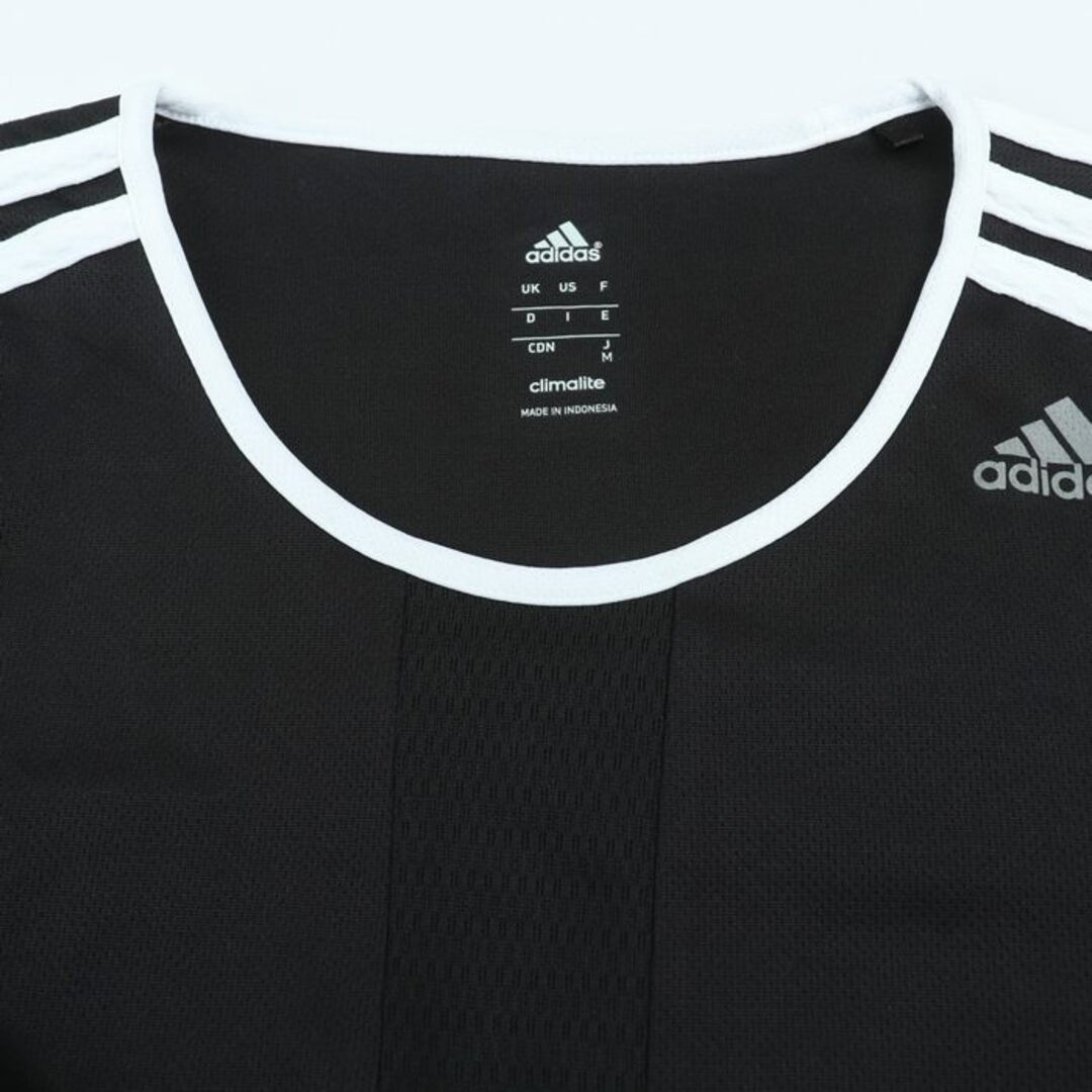 adidas(アディダス)のアディダス 半袖Tシャツ 袖ライン クライマライト スポーツウエア レディース Mサイズ ブラック adidas レディースのトップス(Tシャツ(半袖/袖なし))の商品写真