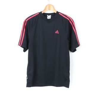 アディダス(adidas)のアディダス 半袖Tシャツ 袖ライン クライマ365 スポーツウエア レディース Lサイズ ネイビー adidas(Tシャツ(半袖/袖なし))