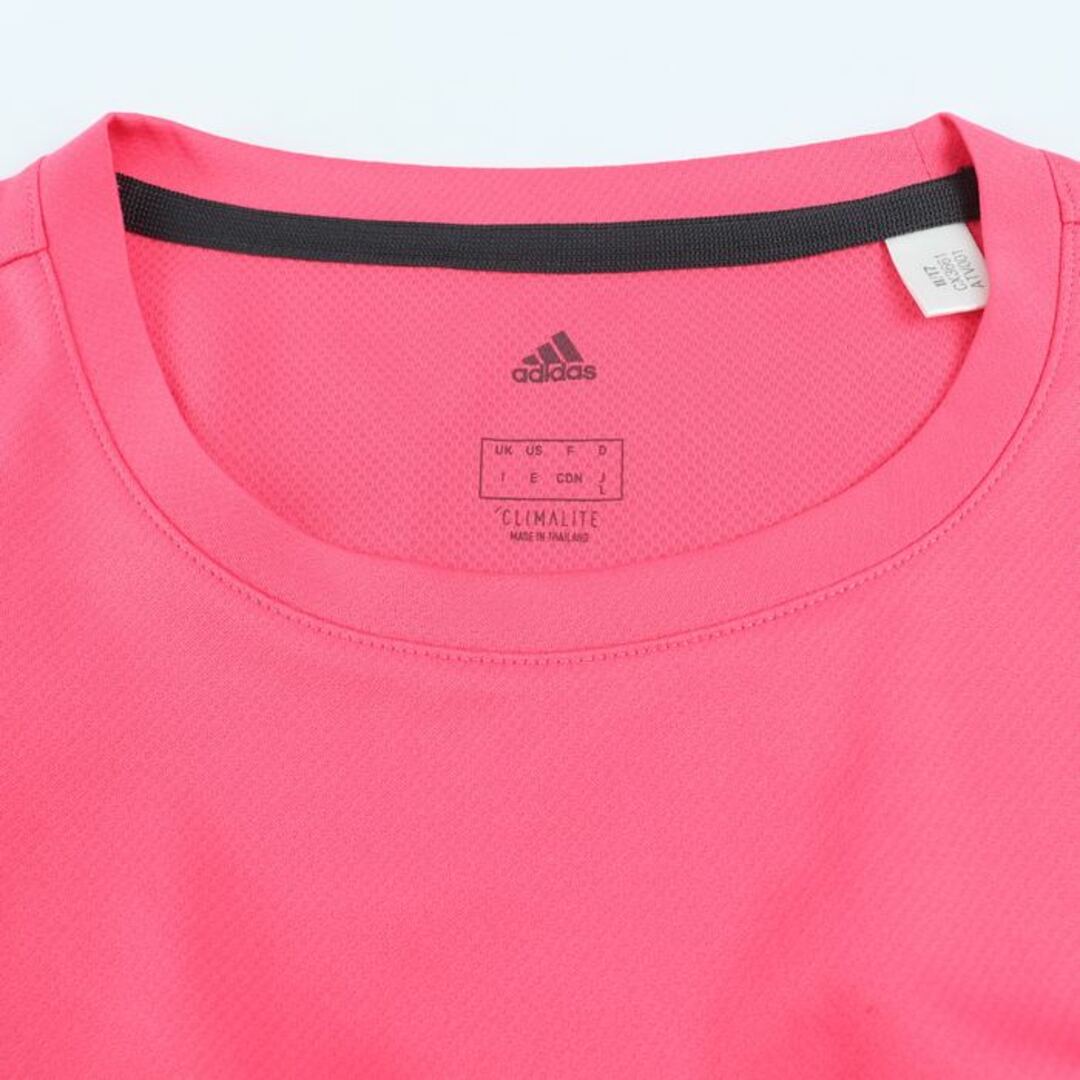 adidas(アディダス)のアディダス 半袖Tシャツ ワンポイントロゴ スポーツウエア クライマライト レディース Lサイズ ピンク adidas レディースのトップス(Tシャツ(半袖/袖なし))の商品写真