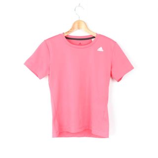 アディダス(adidas)のアディダス 半袖Tシャツ ワンポイントロゴ スポーツウエア クライマライト レディース Lサイズ ピンク adidas(Tシャツ(半袖/袖なし))