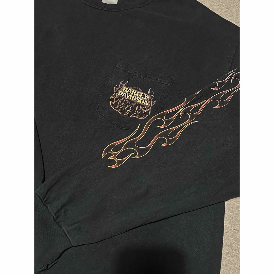 Harley Davidson(ハーレーダビッドソン)の2002年USA製　VTG ハーレーダビッドソン　ロンT メンズのトップス(Tシャツ/カットソー(七分/長袖))の商品写真