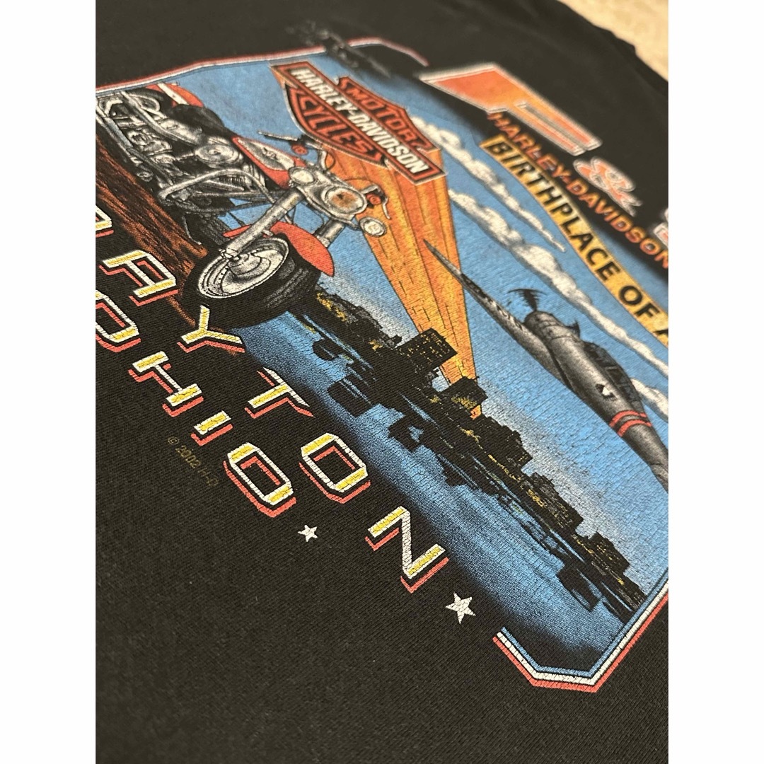 Harley Davidson(ハーレーダビッドソン)の2002年USA製　VTG ハーレーダビッドソン　ロンT メンズのトップス(Tシャツ/カットソー(七分/長袖))の商品写真