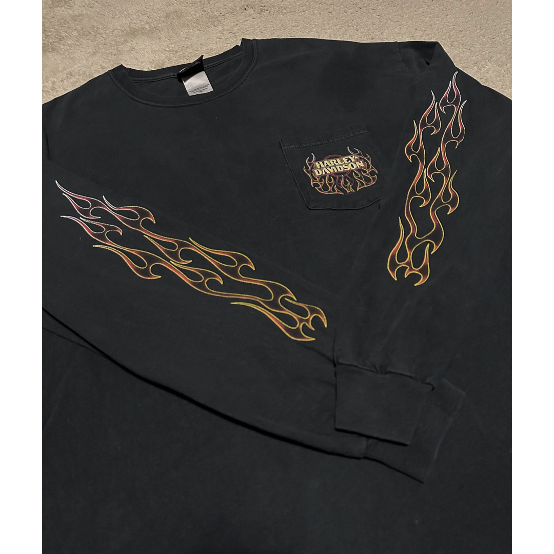 Harley Davidson(ハーレーダビッドソン)の2002年USA製　VTG ハーレーダビッドソン　ロンT メンズのトップス(Tシャツ/カットソー(七分/長袖))の商品写真