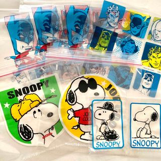 スヌーピー(SNOOPY)のスヌーピー バッドマン ジッパーバッグ セットまとめ売り 小物入れケース小分け袋(収納/キッチン雑貨)