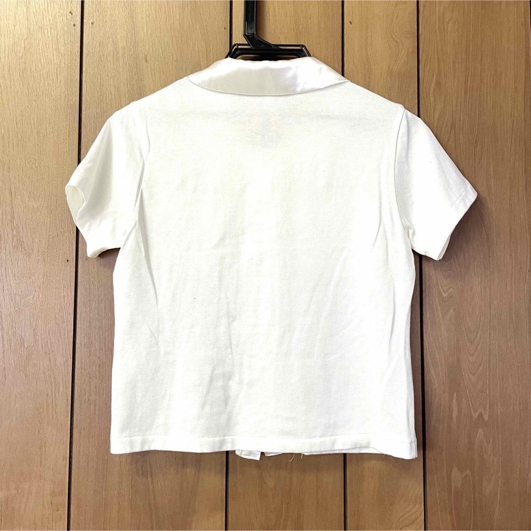 Lochie(ロキエ)の美品【 vintage 】 クロップドシャツ　レトロシャツ　サテンシャツ レディースのトップス(シャツ/ブラウス(半袖/袖なし))の商品写真