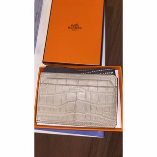 エルメス(Hermes)のエルメス　クロコ　カードケース　新品(名刺入れ/定期入れ)