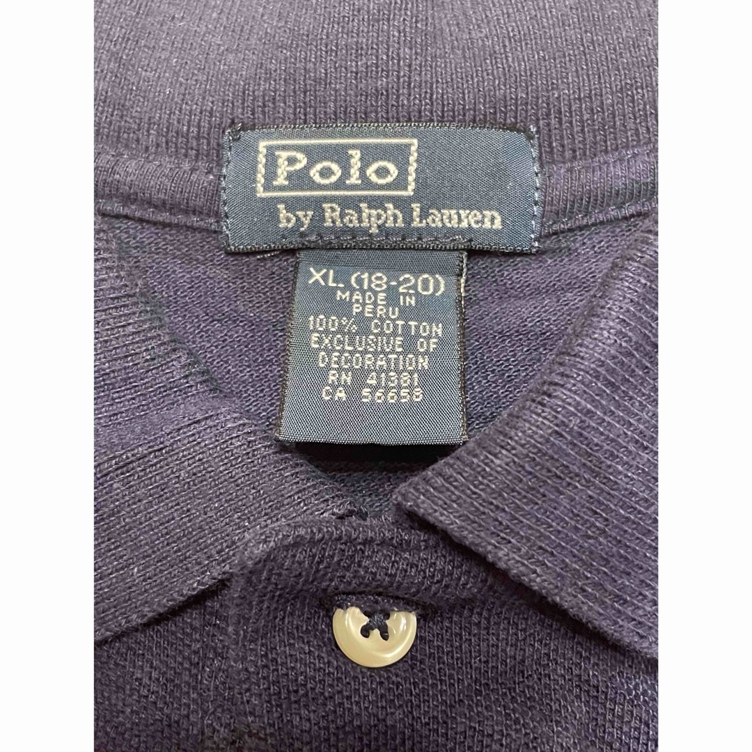 POLO RALPH LAUREN(ポロラルフローレン)の【POLO】ラルフローレン ポロシャツ ラガーシャツ 刺繍 ボーダー XL レディースのトップス(ポロシャツ)の商品写真