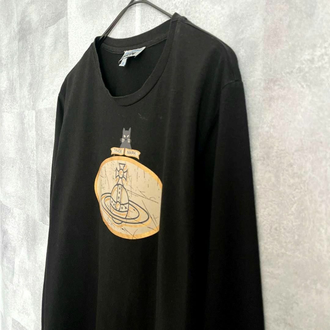 Vivienne Westwood(ヴィヴィアンウエストウッド)の美品★XL★ヴィヴィアンウエストウッドマン 長袖Tシャツ ロンT ビッグ金ロゴ メンズのトップス(Tシャツ/カットソー(七分/長袖))の商品写真