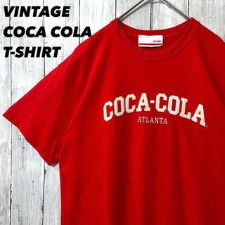 コカコーラ(コカ・コーラ)のアメリカ古着　COCA COLAコカコーラ　刺繍ロゴTシャツ　M赤　ユニセックス(Tシャツ/カットソー(半袖/袖なし))