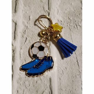 Q72★ハンドメイド★サッカー★フットサル★キーホルダー★部活(応援グッズ)