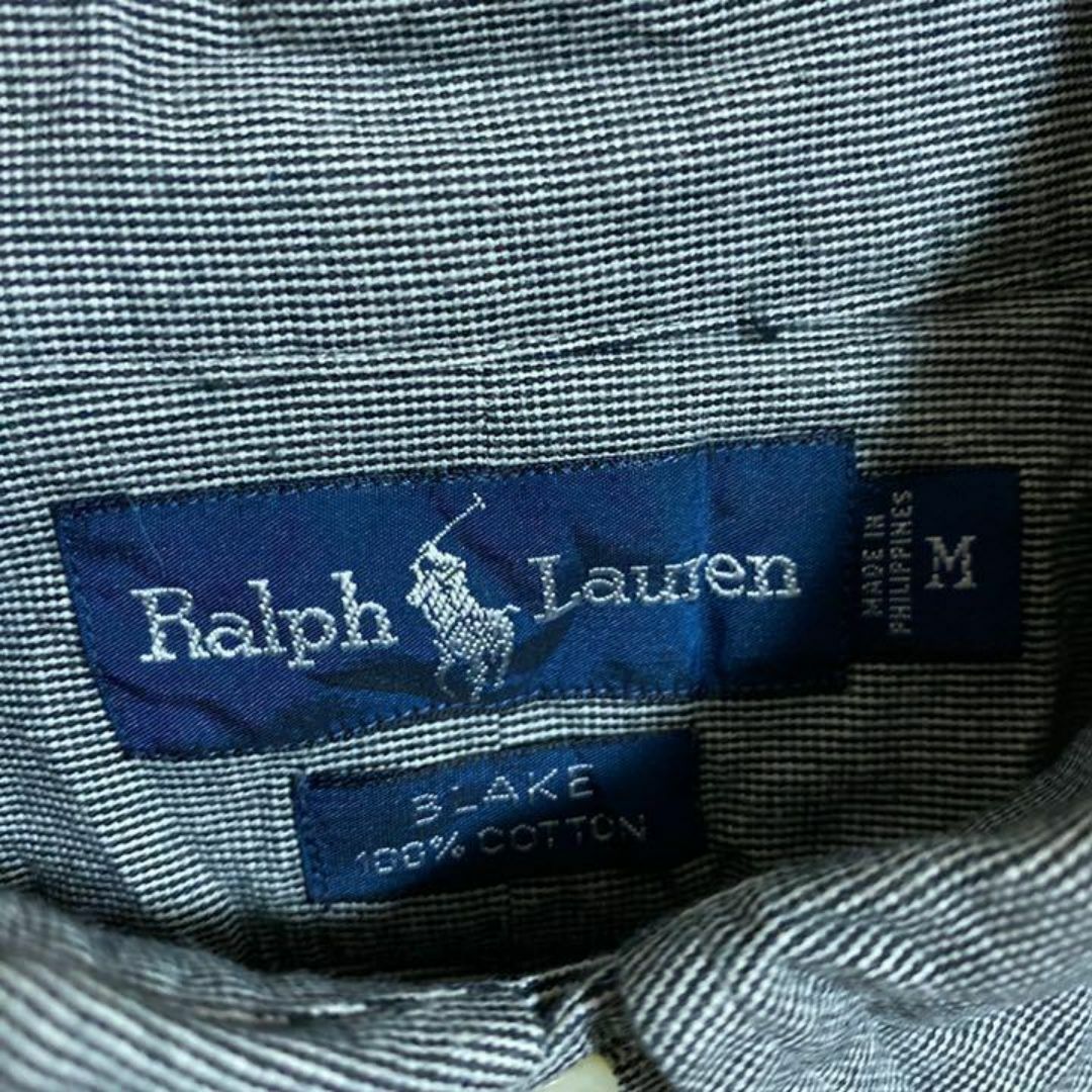 Ralph Lauren(ラルフローレン)のボタンダウン 長袖 シャツ ラルフローレン USA古着 フォーマル メンズ 黒 メンズのトップス(シャツ)の商品写真