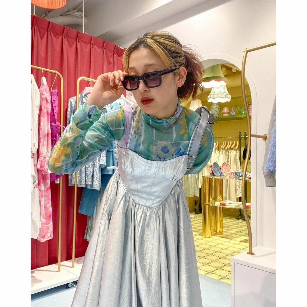 即完売 新品未開封 POPPY あさぎーにょ SILVER CAMI DRESS レディースのワンピース(ロングワンピース/マキシワンピース)の商品写真