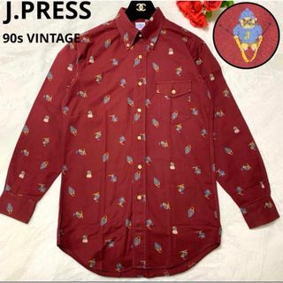 ジェイプレス(J.PRESS)の【極美品/希少】J.PRESS 90s VINTAGE 総柄 シャツ ブルドッグ(シャツ)