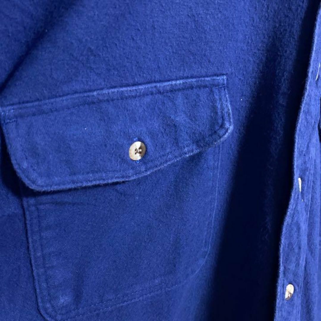 Eddie Bauer(エディーバウアー)のエディーバウアー ビッグサイズ 長袖 シャツ ブルー XL メンズ USA古着 メンズのトップス(シャツ)の商品写真