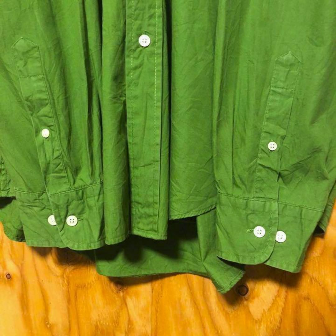 NAUTICA(ノーティカ)のノーティカ ワンポイント USA古着 90s 刺繍 ボタンダウンシャツ グリーン メンズのトップス(シャツ)の商品写真