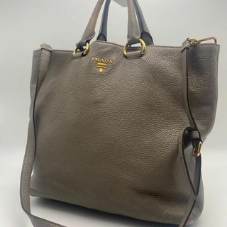 プラダ(PRADA)のPRADA レザー トートバッグ 2way ショルダーバッグ 白タグ 165(トートバッグ)