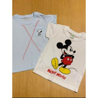 ユニクロ(UNIQLO)のミッキー スヌーピー Tシャツ 80cm(Ｔシャツ)