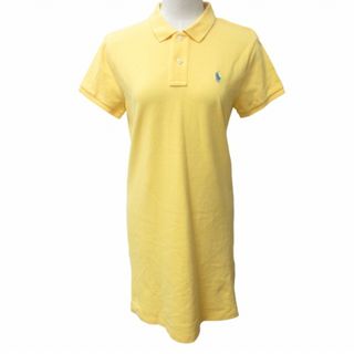 ポロラルフローレン(POLO RALPH LAUREN)のポロ ラルフローレン 美品 ポロシャツ ワンピース 黄 約M ■GY31(ひざ丈ワンピース)