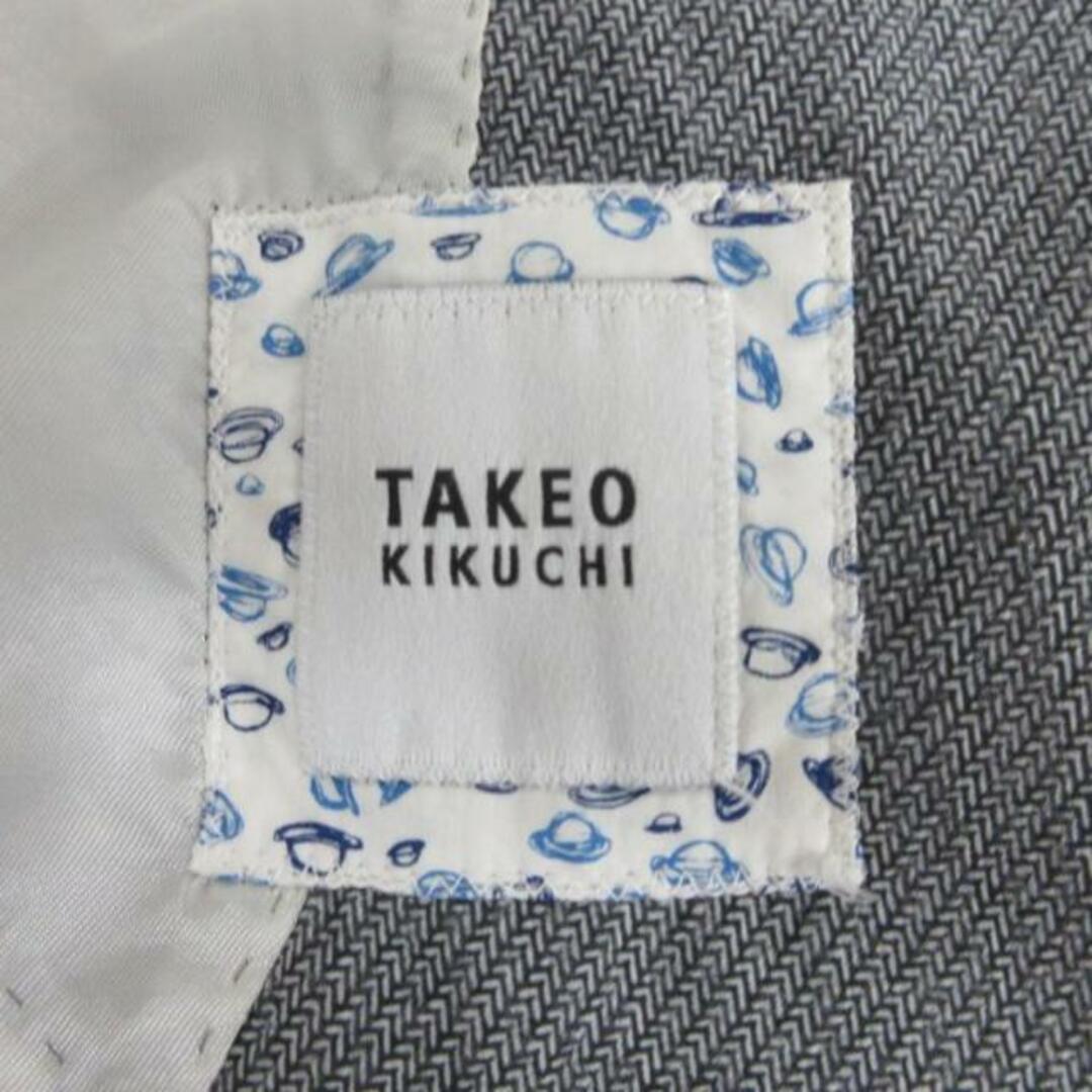 TAKEO KIKUCHI(タケオキクチ)のタケオキクチ テーラードジャケット ブレザー グレー系 約M~L相当 ■GY31 メンズのジャケット/アウター(テーラードジャケット)の商品写真