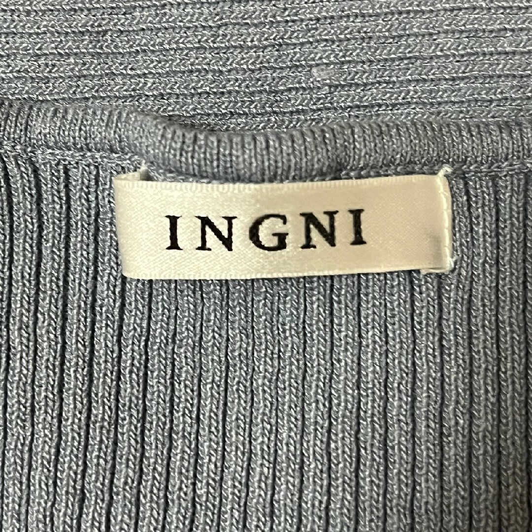 INGNI(イング)の【INGNI】ツイスト半袖ニット　薄手ニット レディースのトップス(ニット/セーター)の商品写真