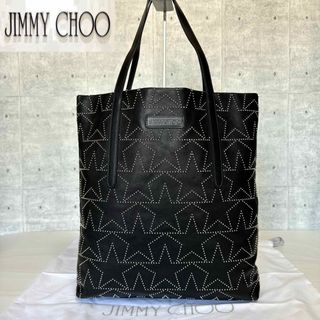 ジミーチュウ(JIMMY CHOO)の美品 JIMMY CHOO PIMLICO N/S BLACK TOTE BAG(トートバッグ)