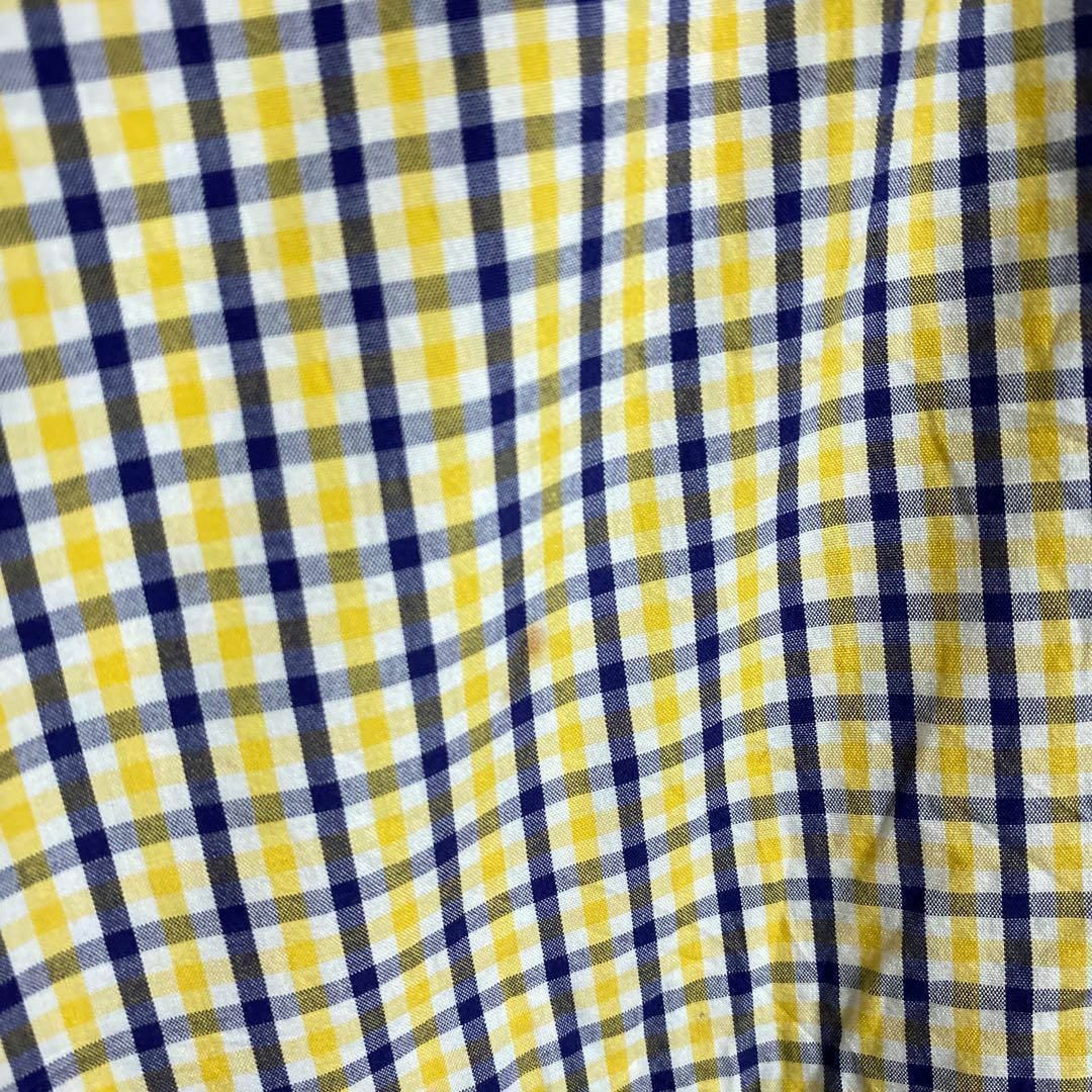 Ralph Lauren(ラルフローレン)のラルフローレン ボタンダウン チェック イエロー シャツ ロゴ USA古着 黄色 メンズのトップス(シャツ)の商品写真