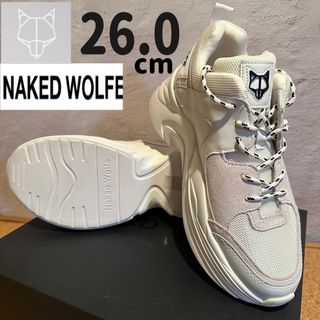 UK7【新品】Naked Wolfe 厚底　本革　スニーカー　ホワイト(スニーカー)