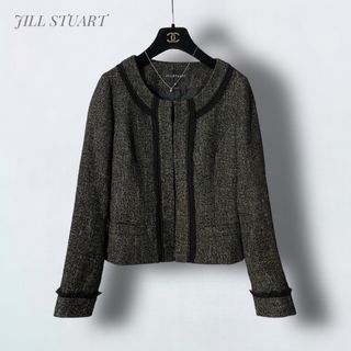 JILLSTUART - 【JILL STUART】  ノーカラーツイードジャケット オケージョン