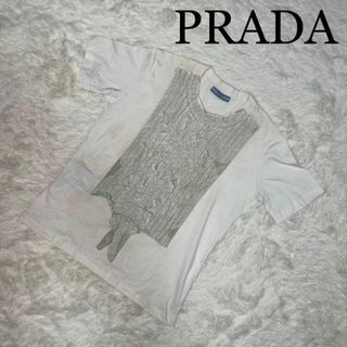 PRADA - PRADA プラダ Tシャツ 半袖 フリル 白 M