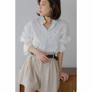 新作 即完売品 regleam ONE POINT BIG SHIRT ゴールド(シャツ/ブラウス(長袖/七分))