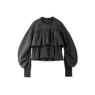 エミアトリエ(emmi atelier)の2024SS 即完売 emmi atelier フリルボリュームブラウス BLK(シャツ/ブラウス(長袖/七分))