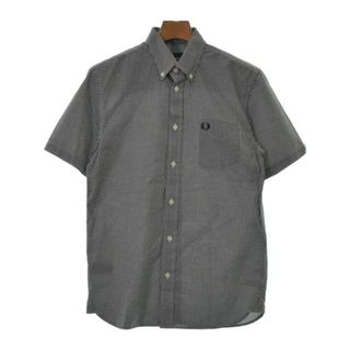 FRED PERRY - FRED PERRY フレッドペリー カジュアルシャツ S 黒x白(チェック) 【古着】【中古】