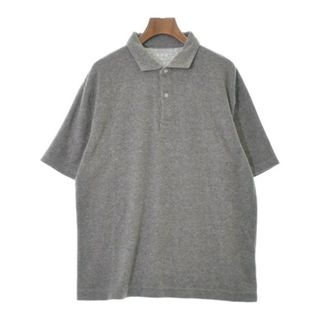 スリードッツ(three dots)のthree dots スリードッツ ポロシャツ L グレー 【古着】【中古】(ポロシャツ)