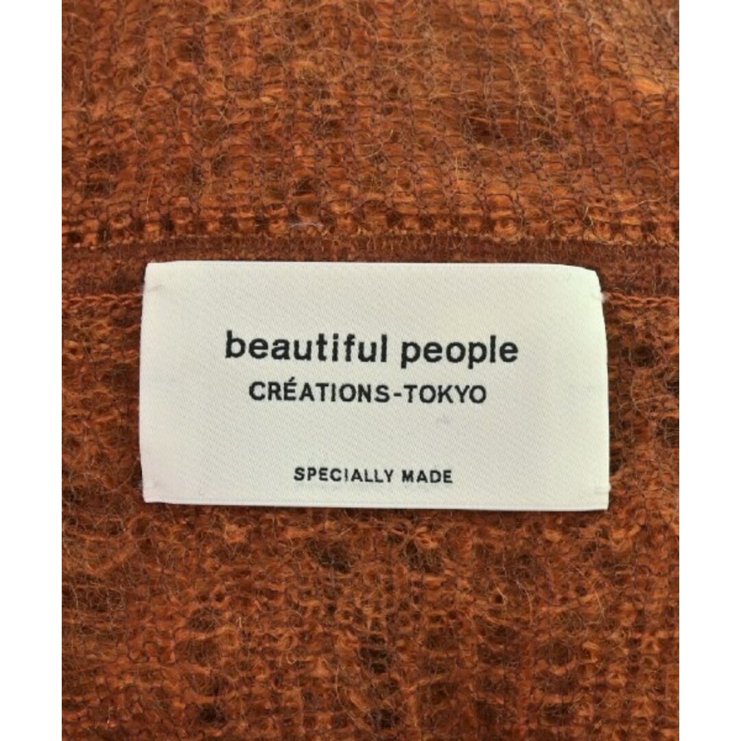 beautiful people(ビューティフルピープル)のbeautiful people ニット・セーター 38(M位) オレンジx茶 【古着】【中古】 レディースのトップス(ニット/セーター)の商品写真