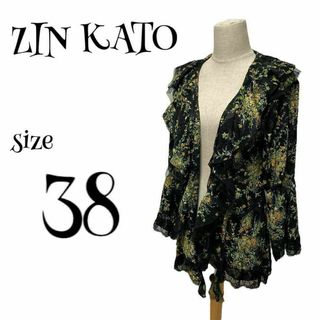 ジンカトウ(ZIN KATO)のZIN KATO ジンカトー ☆ ワンピース カーディガン 羽織り レース 花柄(カーディガン)