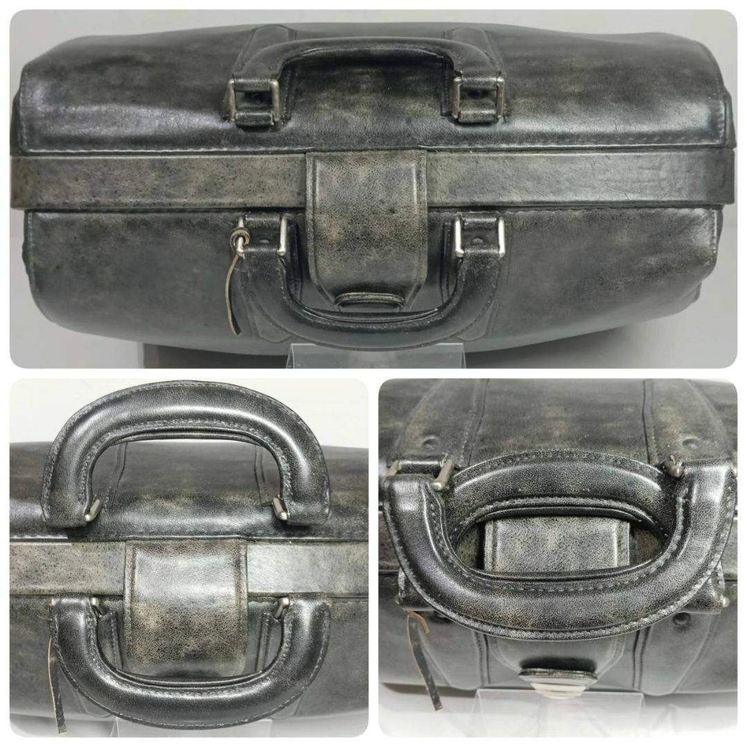 MARUEM マルエム ダレスバッグ ドクターバッグ 本革 レザー ブラック メンズのバッグ(ボストンバッグ)の商品写真