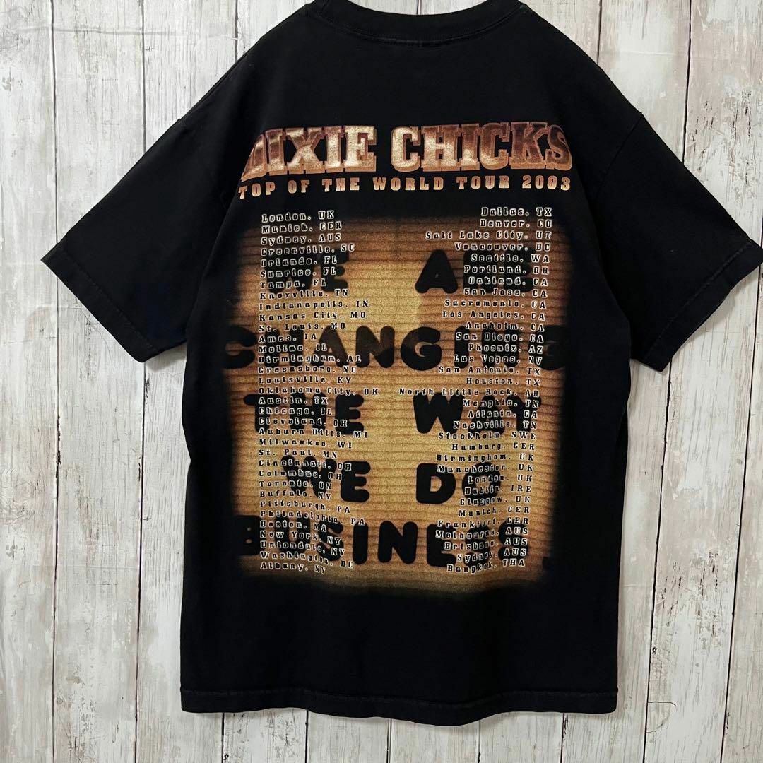 MUSIC TEE(ミュージックティー)のミュージックTシャツ古着DIXIE CHICKSバックプリントTシャツ　サイズM メンズのトップス(Tシャツ/カットソー(半袖/袖なし))の商品写真