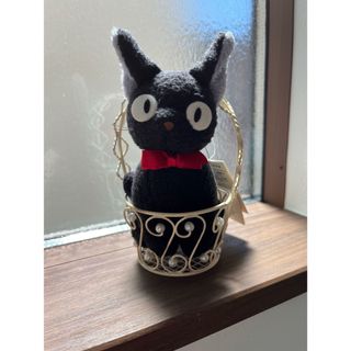 魔女の宅急便　ジジ　カゴ入り　ぬいぐるみ　黒猫(ぬいぐるみ)