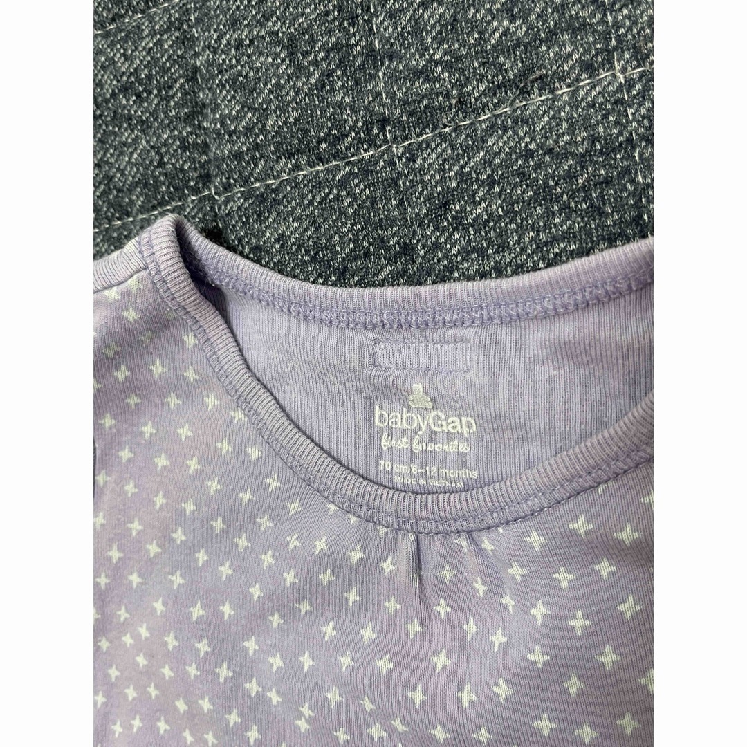 babyGAP(ベビーギャップ)のbaby Gap 半袖ロンパース 70cm 3点まとめ売り キッズ/ベビー/マタニティのベビー服(~85cm)(ロンパース)の商品写真