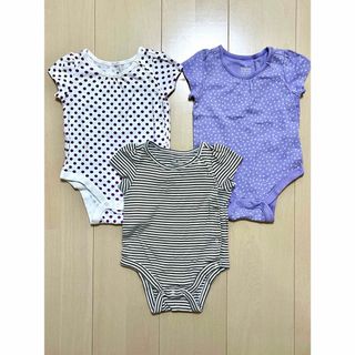 ベビーギャップ(babyGAP)のbaby Gap 半袖ロンパース 70cm 3点まとめ売り(ロンパース)