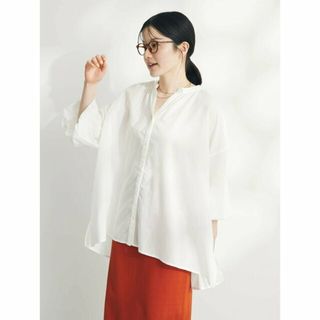 クラフトスタンダードブティック(CRAFT STANDARD BOUTIQUE)の【オフホワイト】インド綿スキッパーシャツ/24SS(シャツ/ブラウス(長袖/七分))