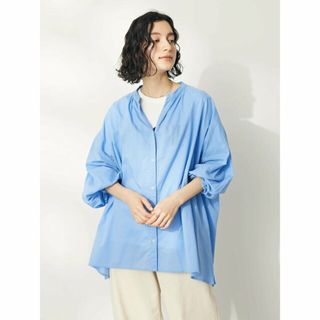 クラフトスタンダードブティック(CRAFT STANDARD BOUTIQUE)の【サックスブルー】インド綿スキッパーシャツ/24SS(シャツ/ブラウス(長袖/七分))