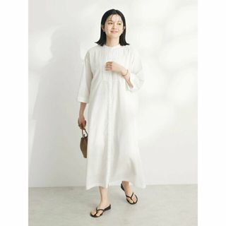 クラフトスタンダードブティック(CRAFT STANDARD BOUTIQUE)の【オフホワイト】インド綿混レース使いワンピース/24SS(ロングワンピース/マキシワンピース)