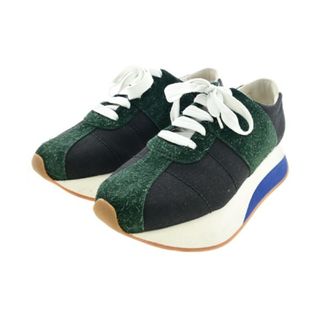 マルニ(Marni)のMARNI マルニ スニーカー EU42(27cm位) 黒x緑 【古着】【中古】(スニーカー)