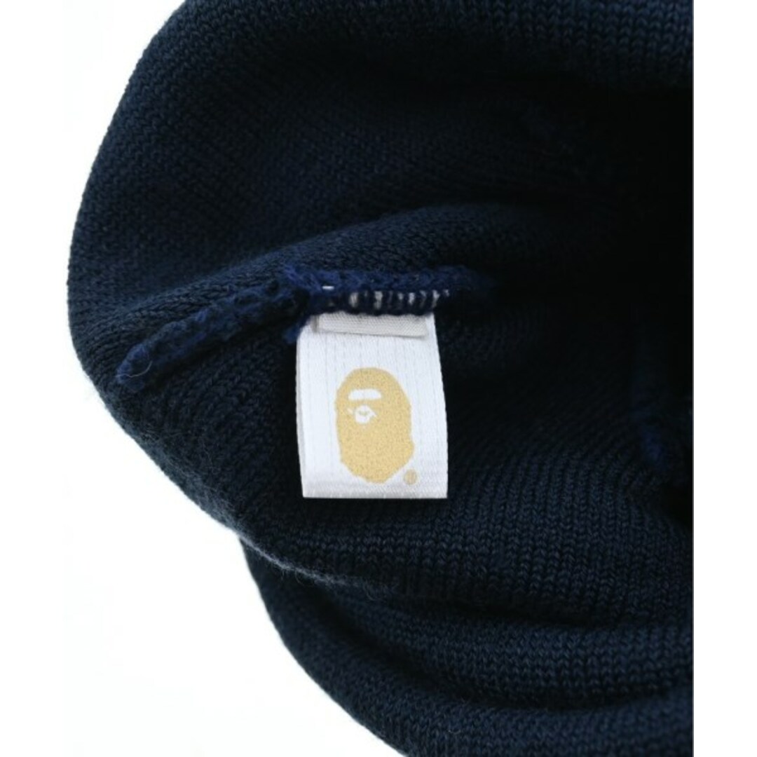 A BATHING APE(アベイシングエイプ)のA BATHING APE ニットキャップ・ビーニー - 紺x緑 【古着】【中古】 メンズの帽子(ニット帽/ビーニー)の商品写真