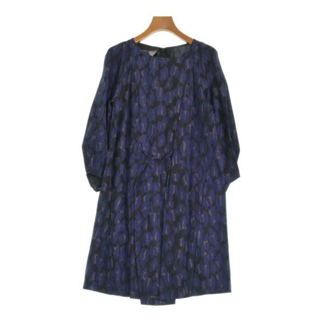 Rachel Comey(レイチェルコーミー)のRachel Comey ワンピース XS 黒x紺xベージュ(総柄) 【古着】【中古】 レディースのワンピース(ひざ丈ワンピース)の商品写真