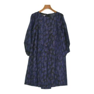 レイチェルコーミー(Rachel Comey)のRachel Comey ワンピース XS 黒x紺xベージュ(総柄) 【古着】【中古】(ひざ丈ワンピース)