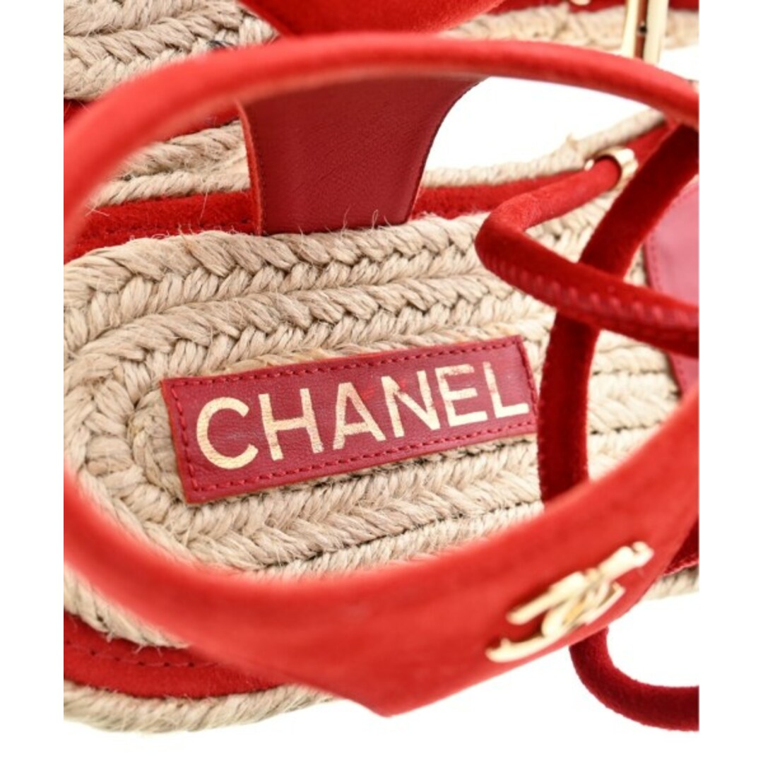 CHANEL(シャネル)のCHANEL シャネル サンダル EU36(22.5cm位) 赤 【古着】【中古】 レディースの靴/シューズ(サンダル)の商品写真