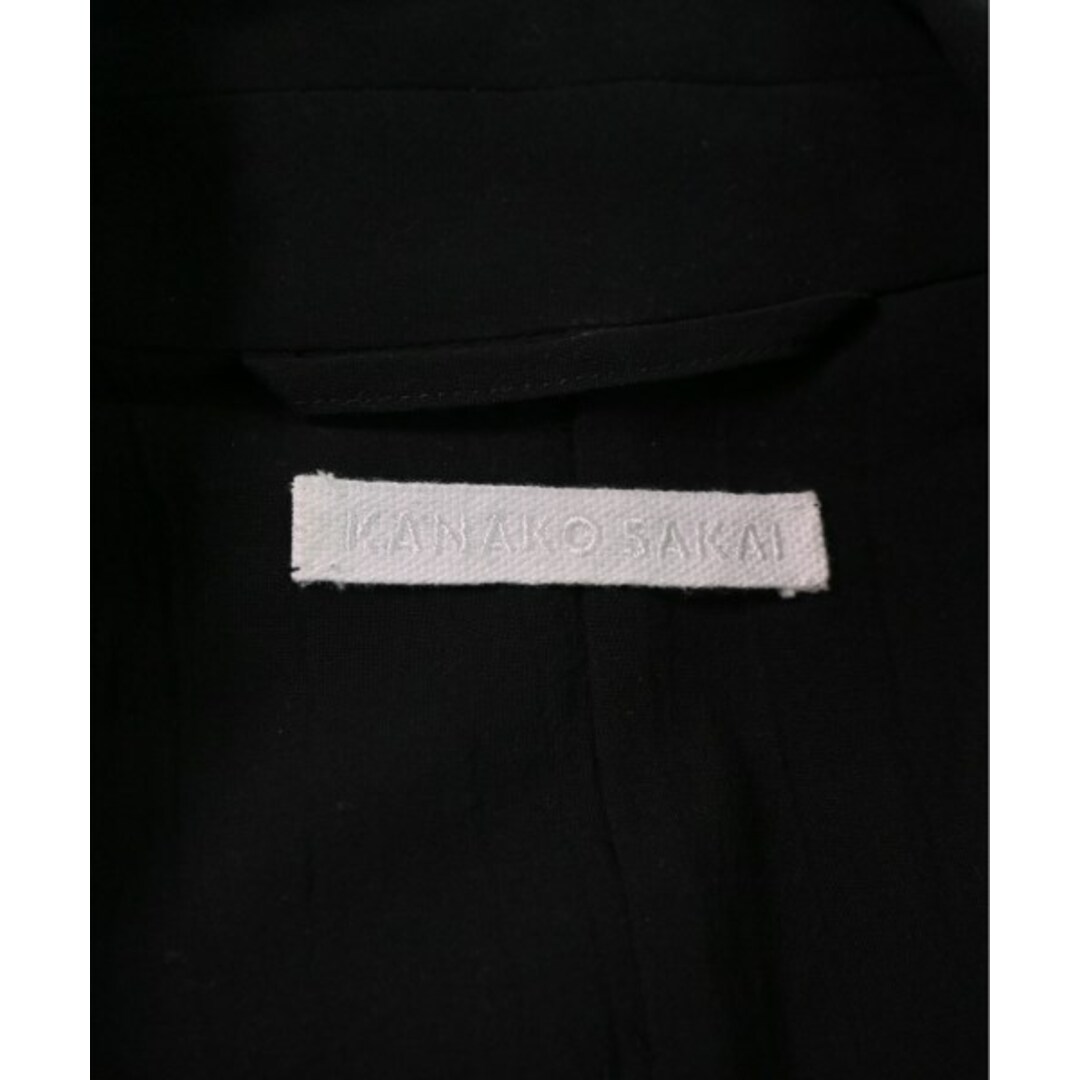 KANAKO SAKAI カナコサカイ カジュアルジャケット 34(XS位) 黒 【古着】【中古】 レディースのジャケット/アウター(テーラードジャケット)の商品写真